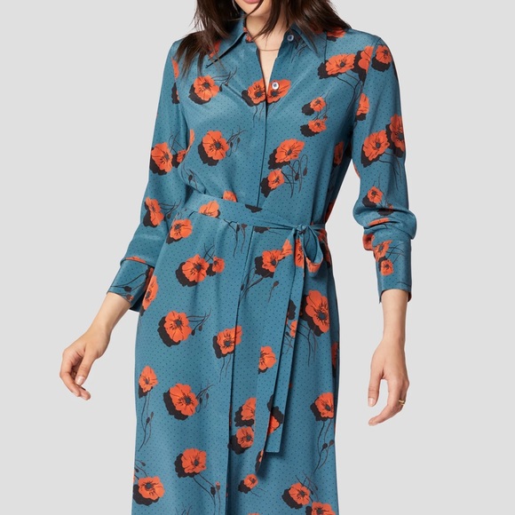 EQUIPMENT Tapestry Poppy Multi Crysta Silk Dress - Picture 2 of 6